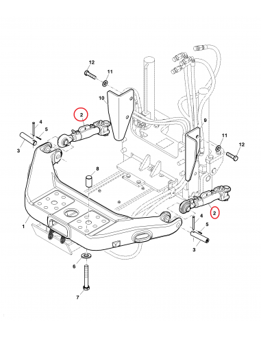 Stabilizator Tiranti 370 mm  John Deere RE311987