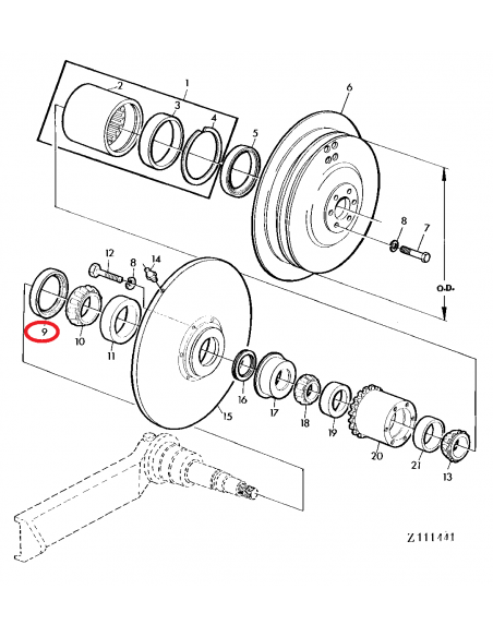 Seal Posi-Torq Uper Pulley John Deere AH87140