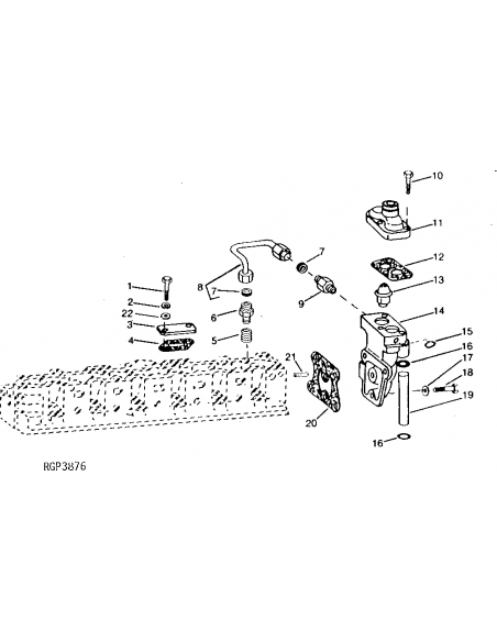 Garnitura Carcasa Termostat John Deere R124607, R46479