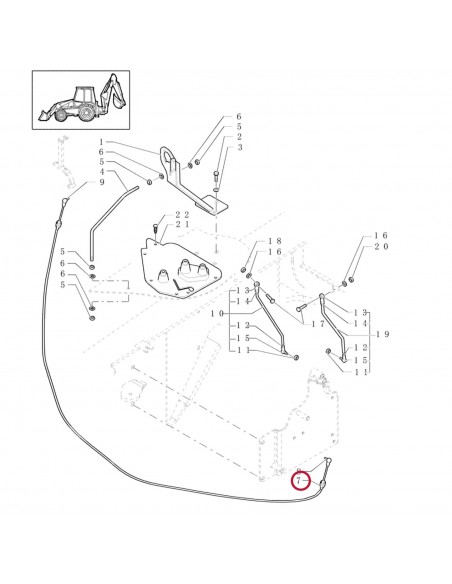 Cablu Control Cupa Case IH 85827171, 87557330