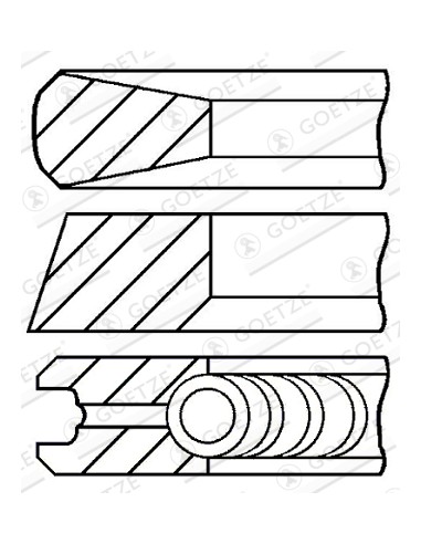 Segmenti Piston Ø 108-3x2x3.5 mm