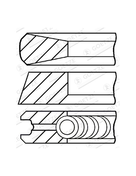 Segmenti Piston Ø 108-3x2x3.5 mm