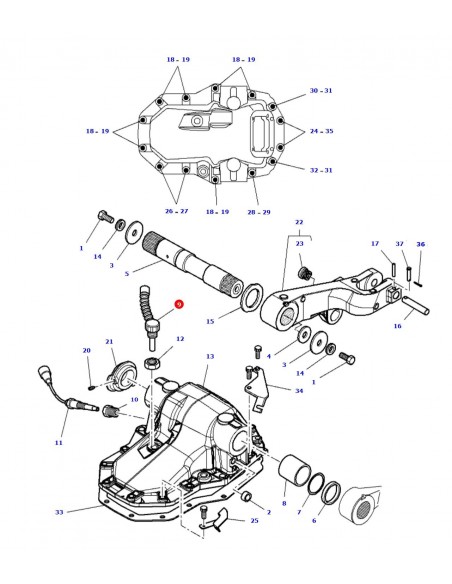 Senzor Inductiv Ridicare Hidraulica 107 mm Massey Ferguson 3384777M1, 3583286M1, 4359945M1, 4364876M1