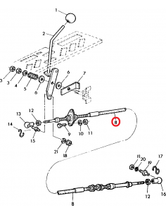 Cablu Acceleratie 6230 mm John Deere AZ40767