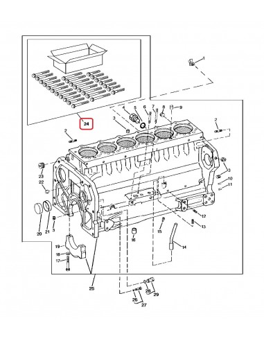 Prezoane Chiulasa KIT (26) John Deere RG24025, R121320, R121321, R121322