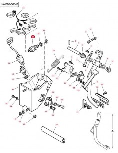 Sender, Clutch Pedal Massey Ferguson 3777686M1, 3780580M1, 4271809M1, 3381094M1, 14401210 2