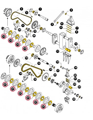 Clutch Plate, Baller Ø 175 mm Z-27 184540, 221335, 261798, 767120, 80184540, 80221335, 80261798