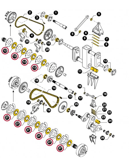 Clutch Plate, Baller Ø 175 mm Z-27 184540, 221335, 261798, 767120, 80184540, 80221335, 80261798