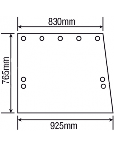 Geam Lateral 765x830x925 mm - 9 Gauri - Stanga & Dreapta  John Deere R50757