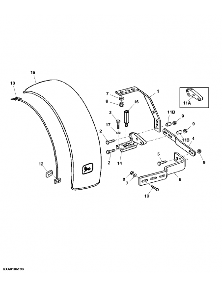 Fender John Deere R192450, R169739, R127774, RE54348