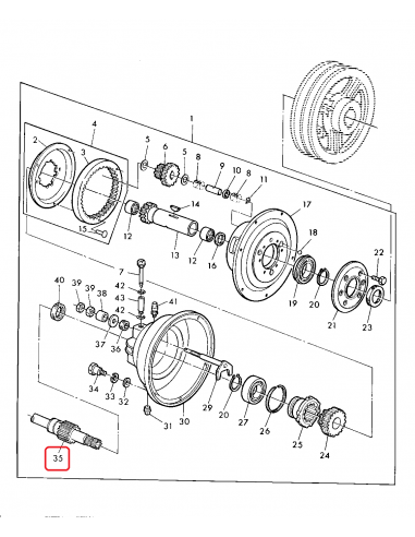 Ax Inversor, Elevator 2124 mm John Deere AH136873