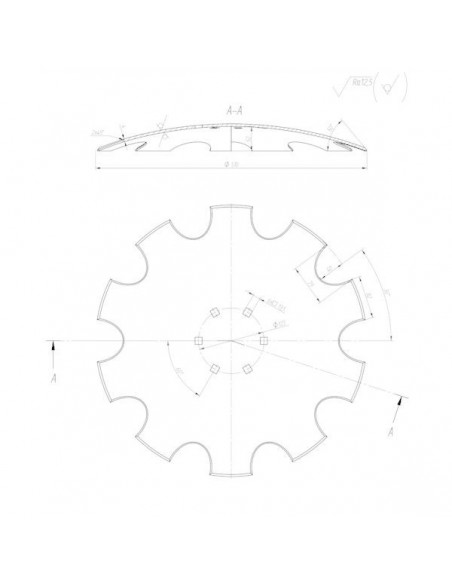 Taler Disc Ø 510x4 mm, 6 Gauri Taler Disc Ø 510x4 mm, 6 Gauri
