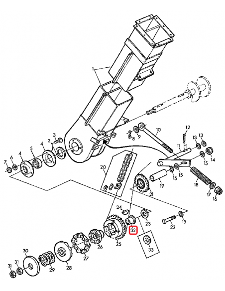 Bushing Clean Grain Elevator Drive 45x55 mm John Deere Z42282