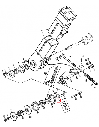Bucsa 45x55 mm John Deere Z42282
