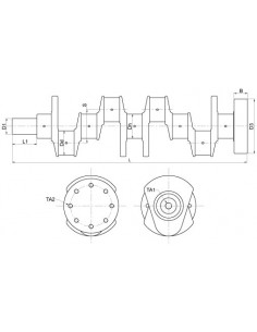 Crankshaft Fendt Man 51.02101-6088, 51.02101-7605, 51.02101-7609, 51.02101-7649, 51.02101-7653, 51.02101-7735 2