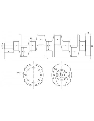 Arbore Motor Fendt Man 51.02101-6088, 51.02101-7605, 51.02101-7609, 51.02101-7649, 51.02101-7653, 51.02101-7735