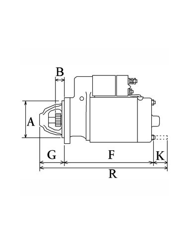 Starter 12V, 3 Kw EJD1,8/12R70, EJD3/12AR1, EJD3/12BR1, 0001362036