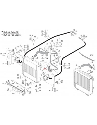 Furtun Radiator Manitou 256924, 246168
