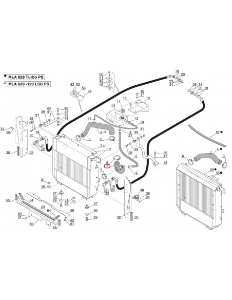 Furtun Radiator Manitou 256924, 246168
