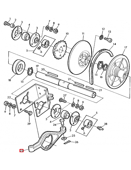 Fork Upper Fan Variator John Deere Z11693