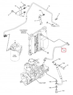 Conducta Combustibil ECM- HP Caterpillar 306-2338, 3062338 2