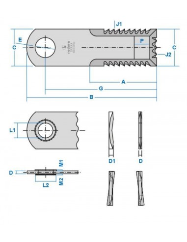 Cutit Tocator Ø 20-173x50x4 mm Claas 736872.0, 000736872, 000754116, 07368720, 736.872.0, 736872, 7368720, 754116