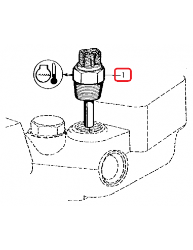 Senzor Temperatura Apa 1/2"-14NPT John Deere RE62474, Claas 6005013442