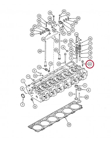 Screw, Cylinder Head M14x80 mm Cummins 3917729, J917729, 02/911092, 1483915, 75286698, 87773004