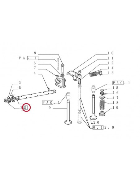 Ax Culbutori Ø 18x429 mm Fiat Iveco 153630839, 4682860, 4682991, 4842403, 4842404
