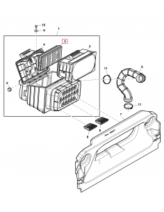 Air Filter Element 296 mm John Deere AL203003, AL215054 2