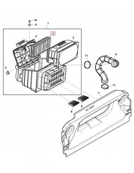 Filtru Aer Secundar 296 mm John Deere AL203003, AL215054