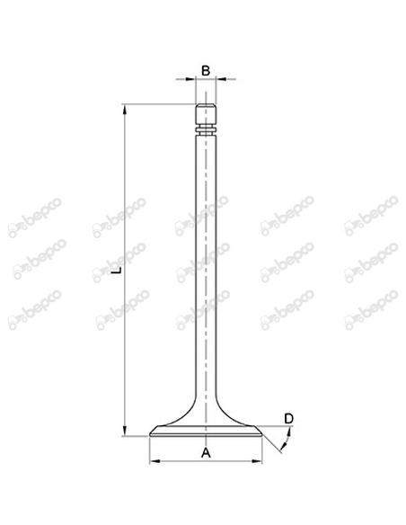 Supapa Evacuare Ø 39.5X9x148 mm 0.039.1421.0