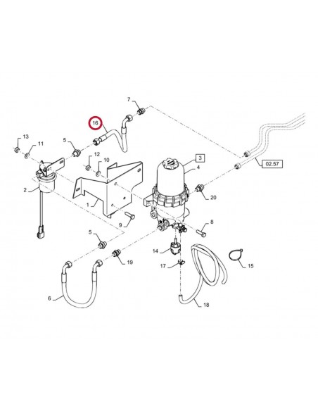 Hose, Fuel Injection NEW HOLLAND 87757820