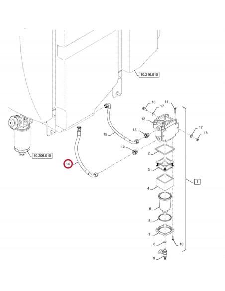 Furtun Combustibil NEW HOLLAND 87757820