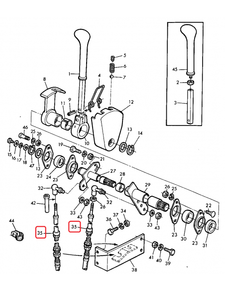 Push Pull Cable, Gearbox John Deere AZ34569