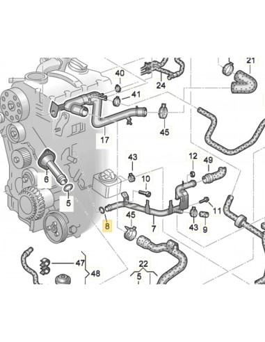 Seal Ring, Cooling Pipe 20.5x5.5 mm VW-AUDI SKODA 06B121687, 06B 121 687