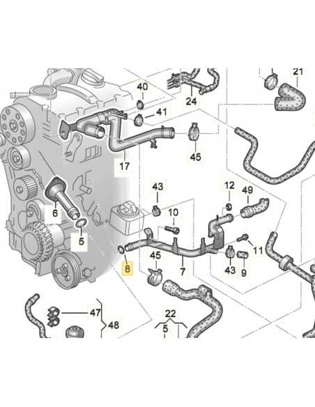 Inel Etansare, Furtun Lichid Racire 20.5x5.5 mm VW-AUDI SKODA 06B121687, 06B 121 687