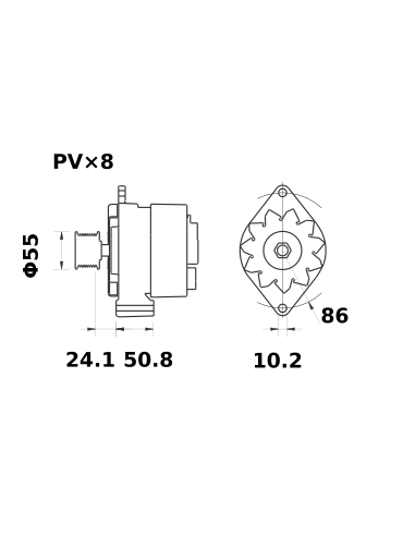 Alternator 14V 120A IA1453, 11.204.669, MG137, AAK4930,