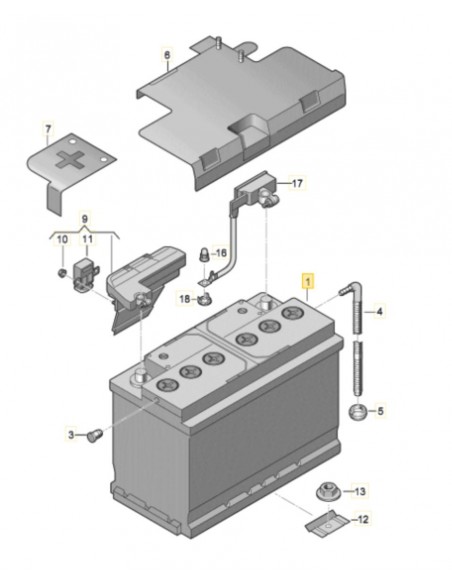 Baterie Pornire 12V 110AH 520A VW-Audi 000915105DL, 000 915 105 DL