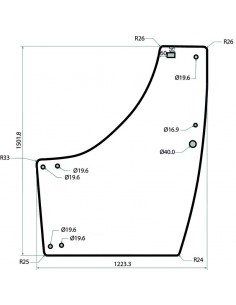 Door Window Left Massey Ferguson Landini 3674696M1