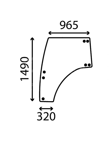 Door Window Left Massey Ferguson Landini 3674696M1
