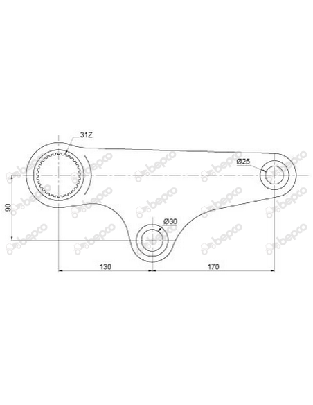 Upper Hydraulic Rockshaft Lift Arm RH John Deere L114584, L79947 Upper Hydraulic Rockshaft Lift Arm RH John Deere L114584, L79947