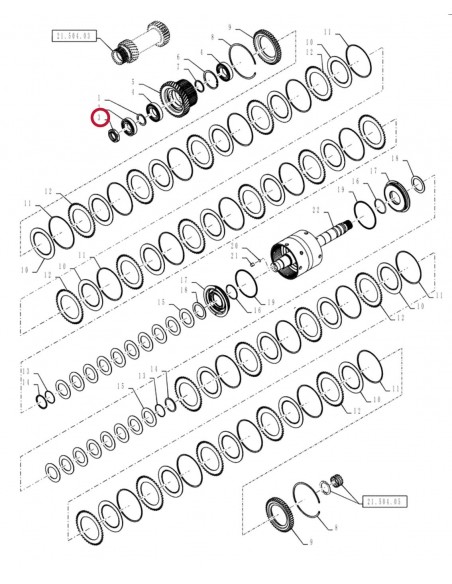 Piulita M45x1.5 mm CNH 5147930, 5138459