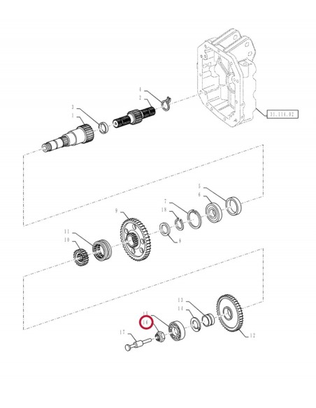 Ring Nut M45x1.5 mm CNH 5147930, 5138459