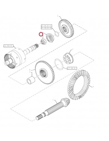 Ring Nut M45x1.5 mm Fiat Ford New Holland 5147930, 5138459