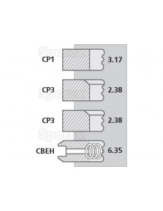 Segmenti 98.48 - 3.17x2.38x2.38x6.35 mm 40428 2