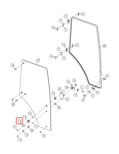 Saiba Gaura Patrata 9x60x4 mm John Deere L77651