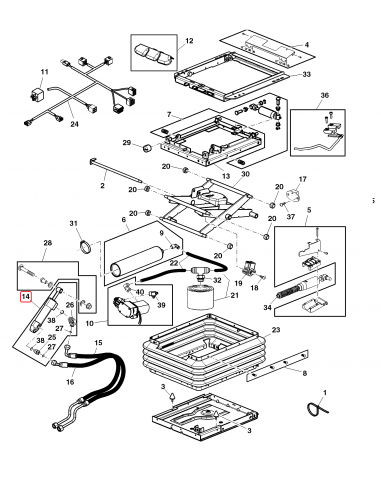 Actuator Suspension ActiveSeat John Deere RE165499