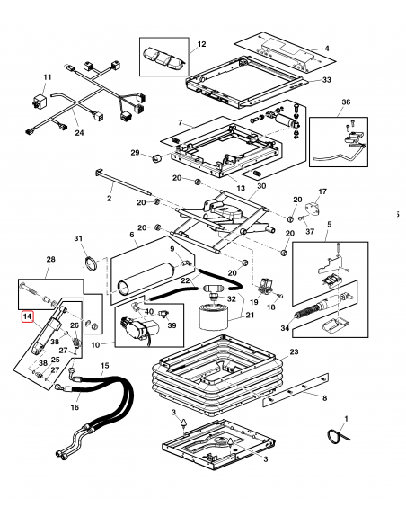 Actuator Suspension ActiveSeat John Deere RE165499