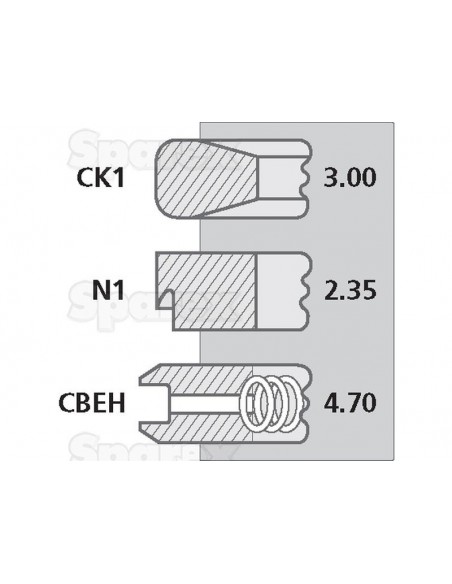 Segmenti Piston 111.76 - 3.00x2.35x4.70 mm 87802834